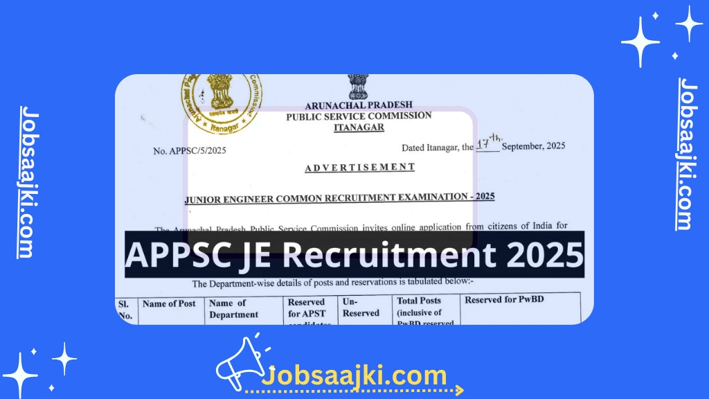 APPSC JE Recruitment 2025