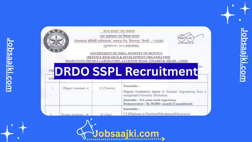 DRDO SSPL Jobs 2025