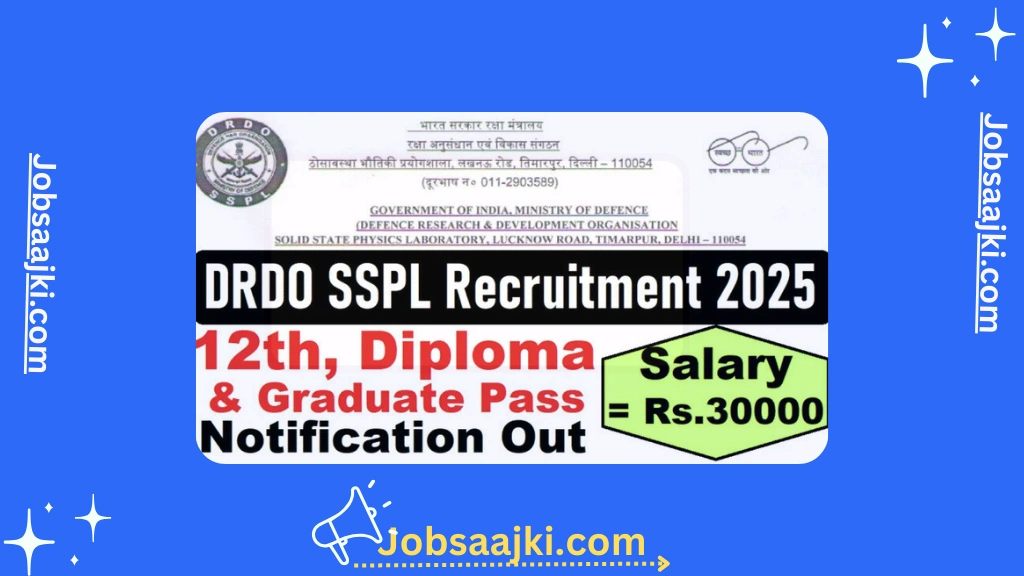 DRDO SSPL 2025 Recruitment