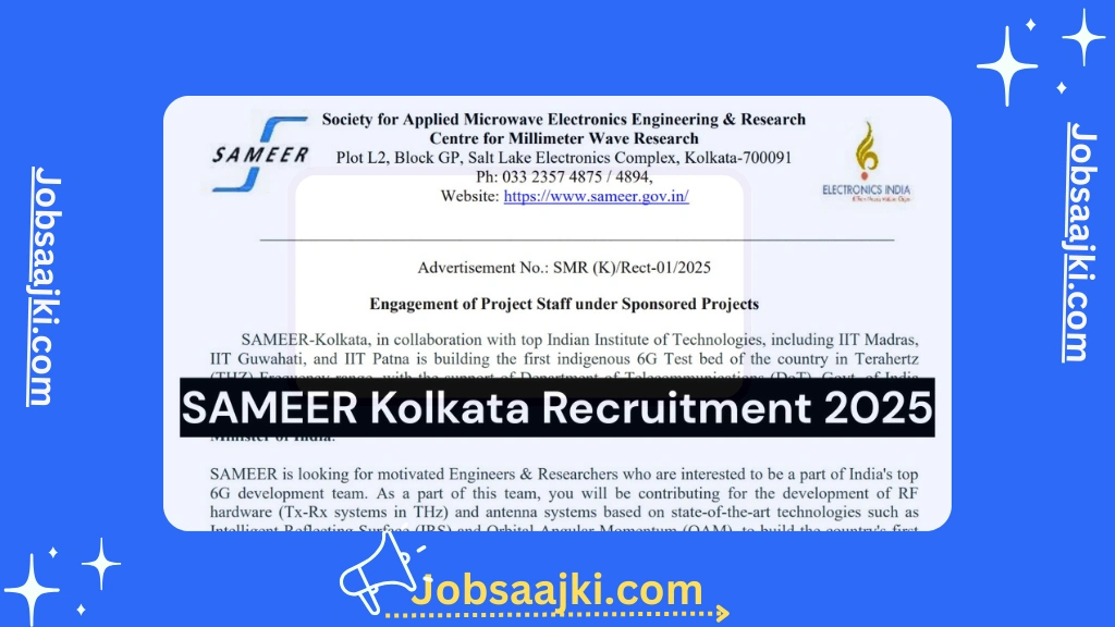 SAMEER Kolkata Recruitment 2025